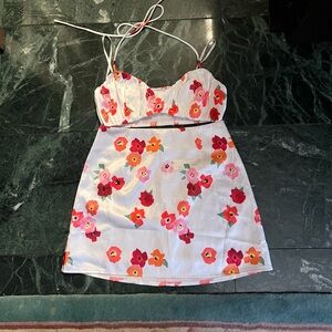 Princess Polly Stephanie two piece satin set US 4